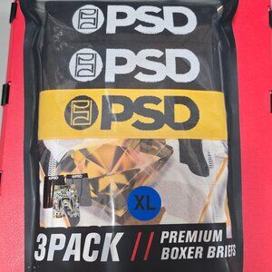 PSD 3 Pack Yellow Diamond Pack Premium Boxer Briefs Men's Core Standard Size XL